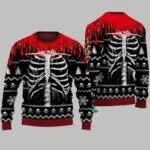 Christmas Lights Skeleton Ugly Christmas Sweater