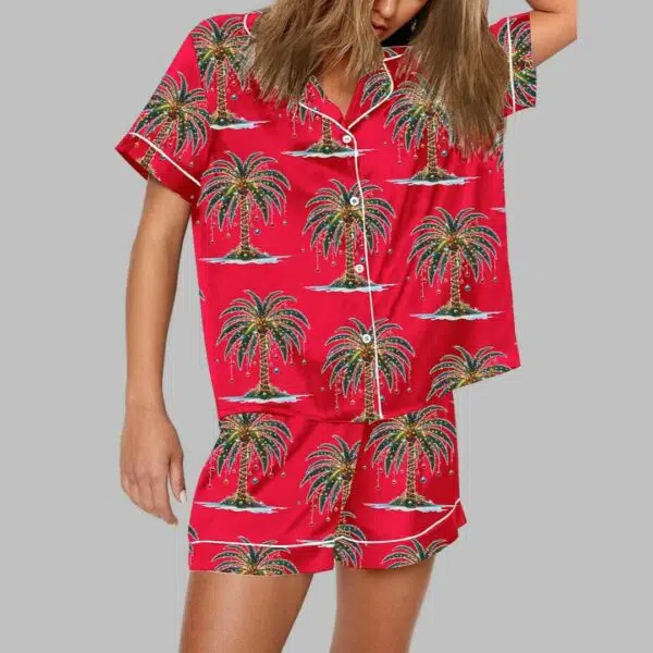 Christmas Palm Tree Pajama Set 1