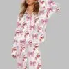 Christmas Santa Coquette Bow Pajama Set 1