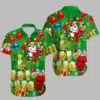 Christmas Santa Drinking Beer Hawaiian Shirt 1