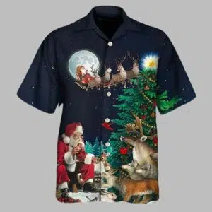 Christmas Santa Giving Christmas Hawaiian Shirt 1