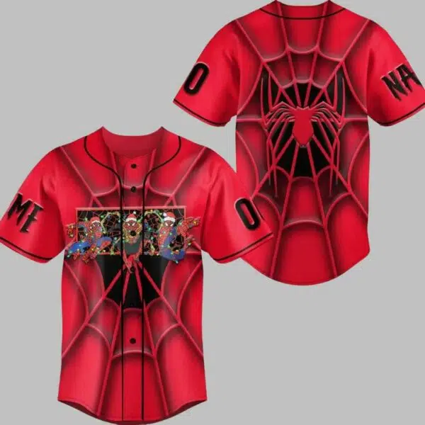 Christmas Spiderman Baseball Jersey 1