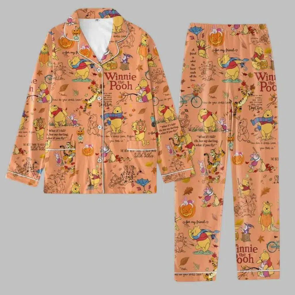 Christmas Winnie The Pooh Pajamas Set 3