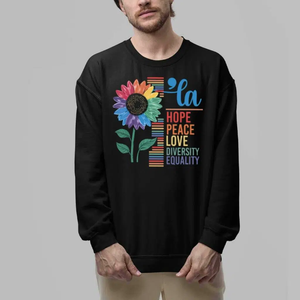 Comma La Hope Peace Love Diversity Equality Shirt 6