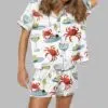 Crab And Martini Satin Pajama Set 1