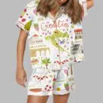 Croatia Travel Satin Pajama Set