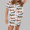 Dachshund And Birds Pajama Set 1