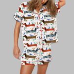 Dachshund And Birds Pajama Set
