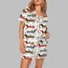 Dachshund And Birds Pajama Set 3