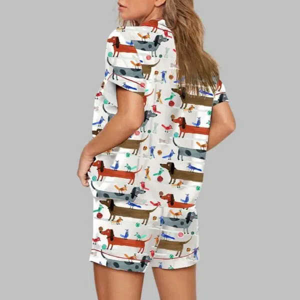 Dachshund And Birds Pajama Set 4