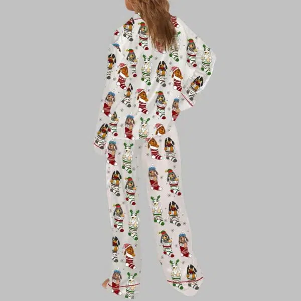 Dachshund Stockings Christmas Pajama Set 4