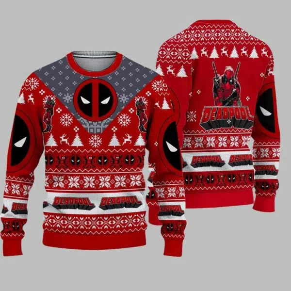 Deadpool Holiday Xmas Ugly Christmas Sweater 1