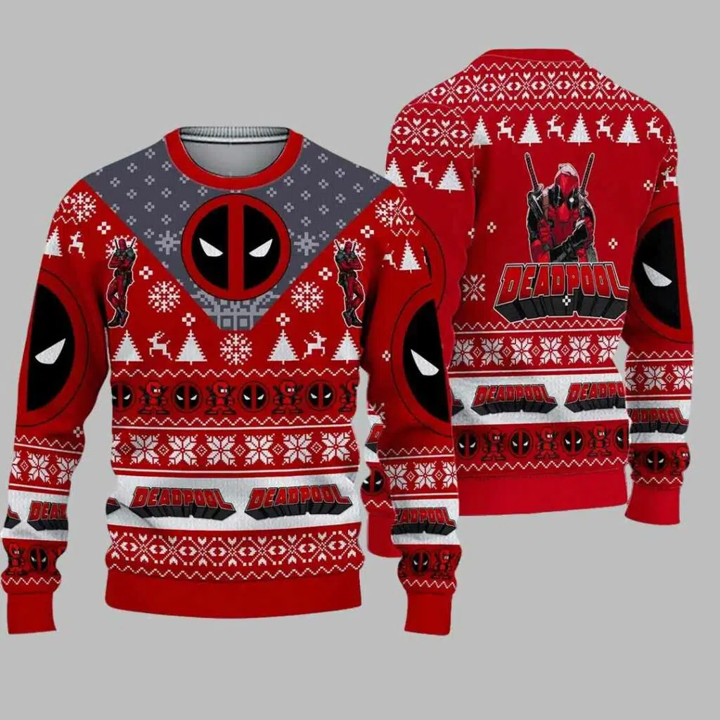 Deadpool Holiday Xmas Ugly Christmas Sweater 2