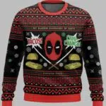 Deadpool Tacos Chiki Changa Ugly Christmas Sweater