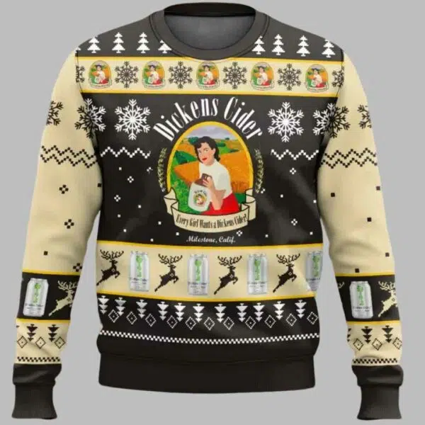 Dickens Cider Ugly Christmas Sweater 1