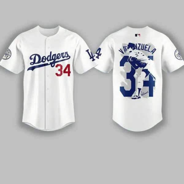 Dodgers Fernando Valenzuela FOREVER 34 Jersey 3