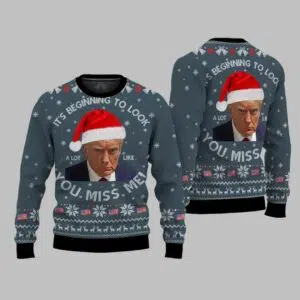 Donald Trump Its Beginning To Look You Miss Me Ugly Christmas Sweater 2