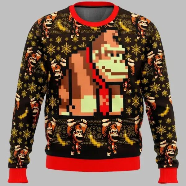 Donkey Kong Sprite Ugly Christmas Sweater 2