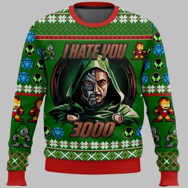 Dr Doom I hate you 3000 Ugly Christmas Sweater 2