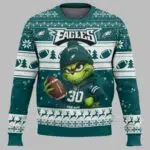 Eagles Grnch Ugly Christmas Sweater