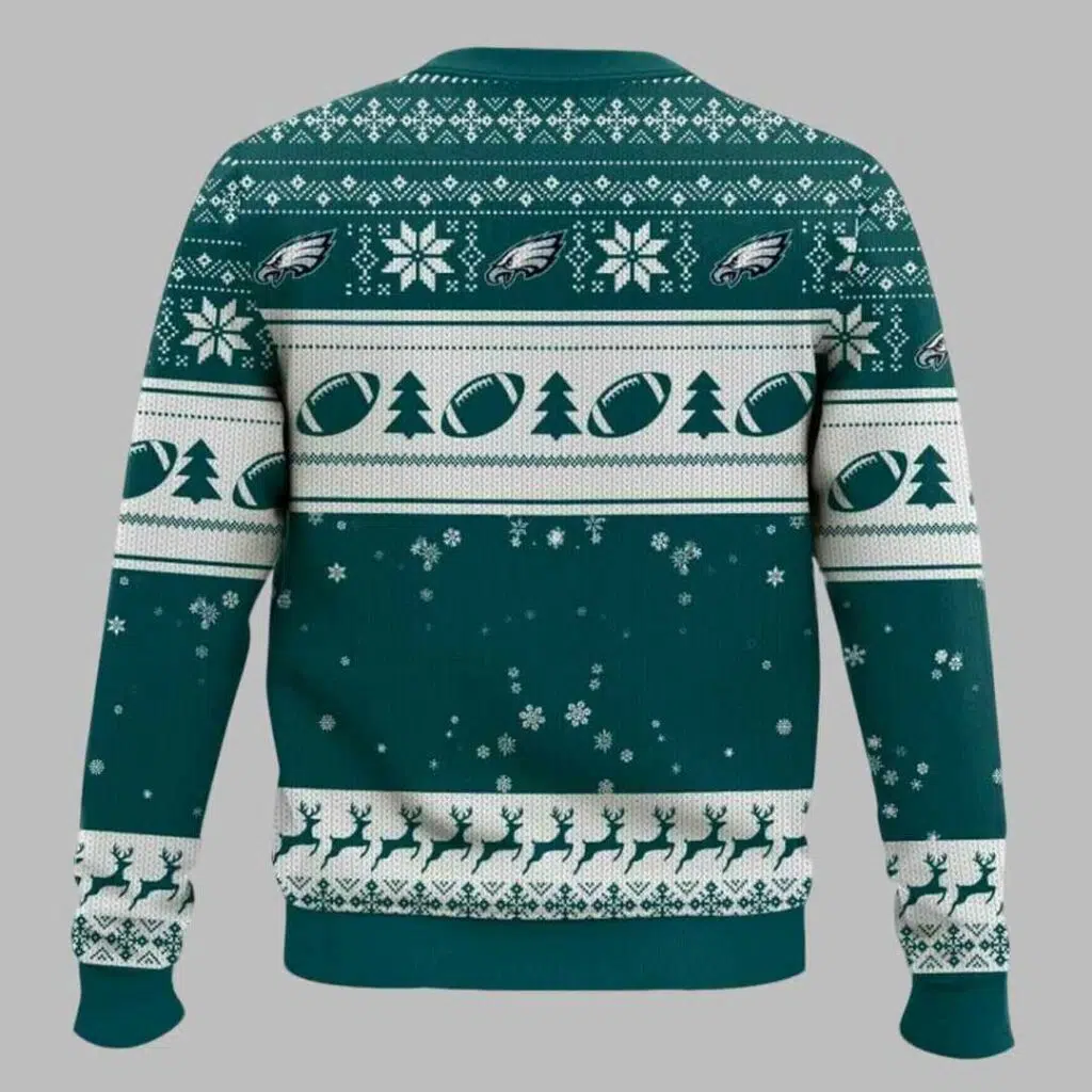 Eagles Grnch Ugly Christmas Sweater 3