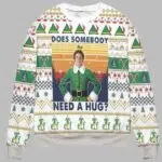 Elf Does Somebody Need A Hug Ugly Christmas Sweater