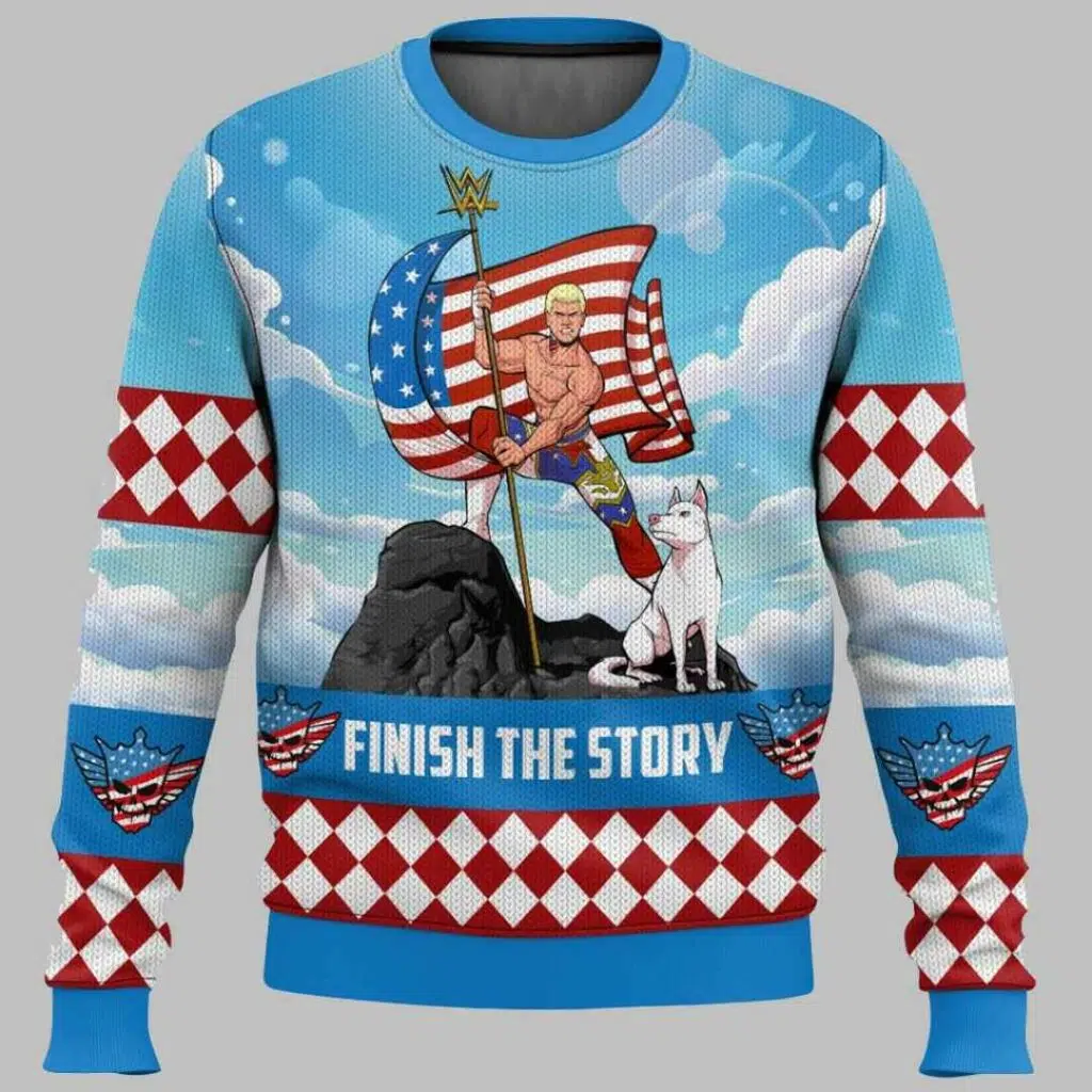 Finish The Story Cody Rhodes Ugly Christmas Sweater 2