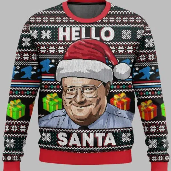 Frank Reynolds Hello Santa Ugly Christmas Sweater 1