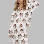 Friendsgiving Turkey Satin Pajama Set