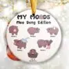 Funny Moo Deng Meme Ornament 3