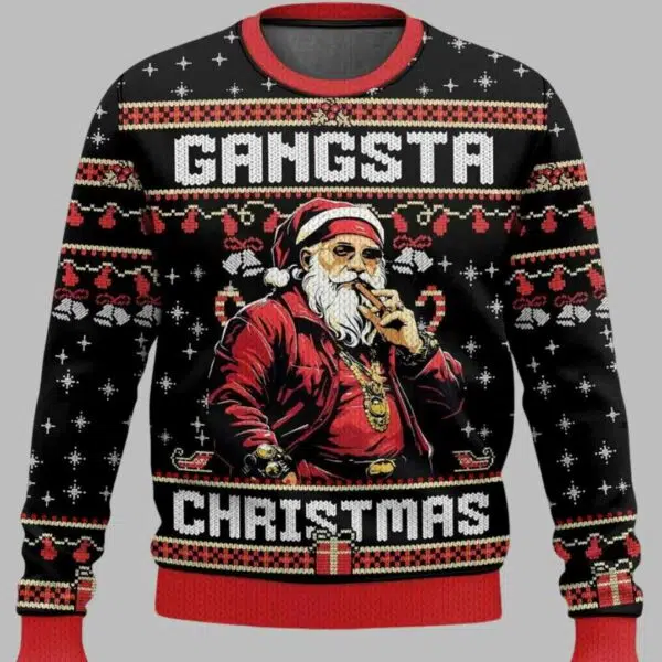 Gangsta Christmas Ugly Christmas Sweater 1