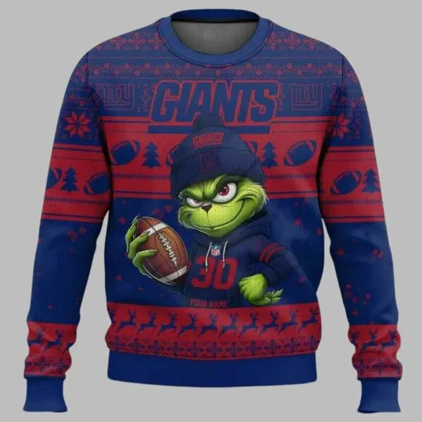 Giants Grnch Ugly Christmas Sweater 2