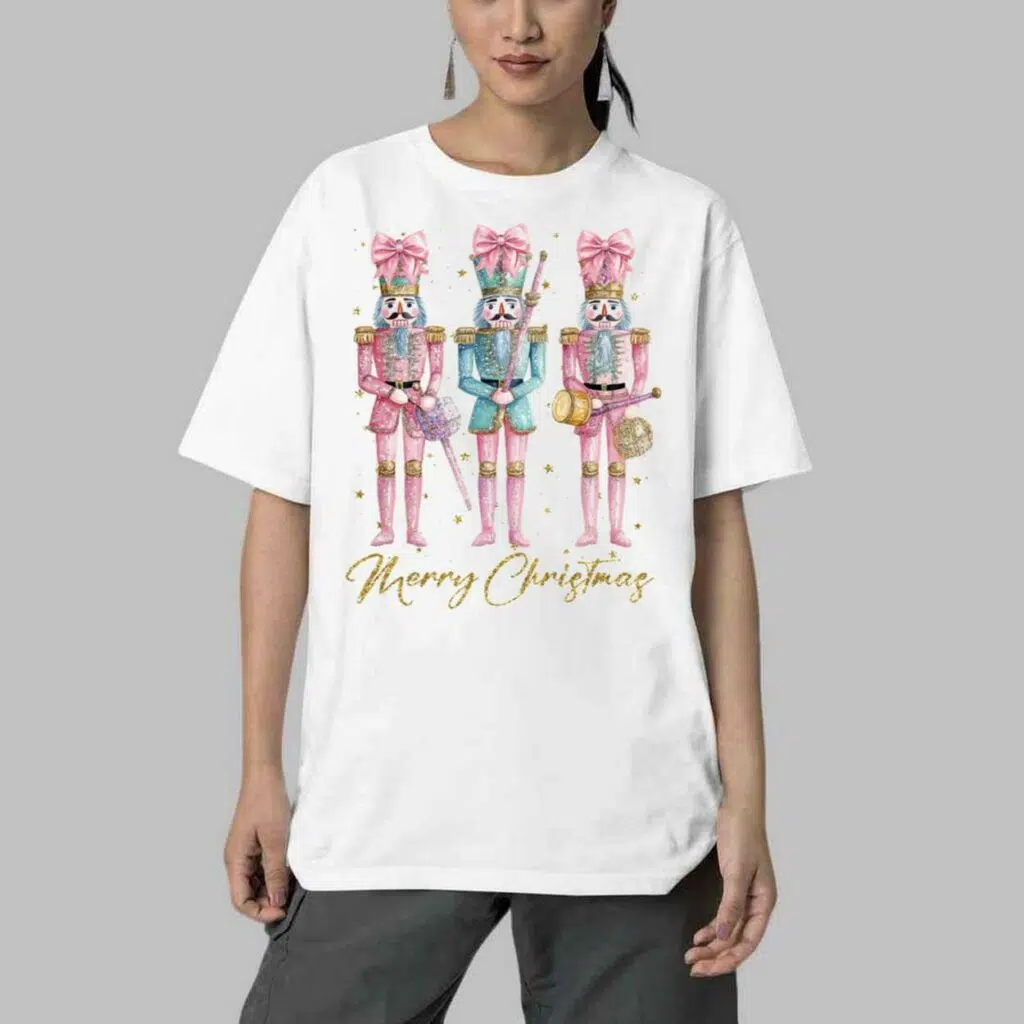 Glitter Nutcracker Friends Merry Christmas Shirt 4