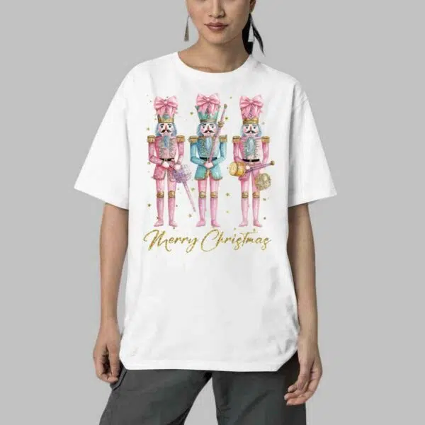 Glitter Nutcracker Friends Merry Christmas Shirt 4