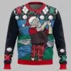 Golf Santa Claus Christmas Ugly Christmas Sweater 2