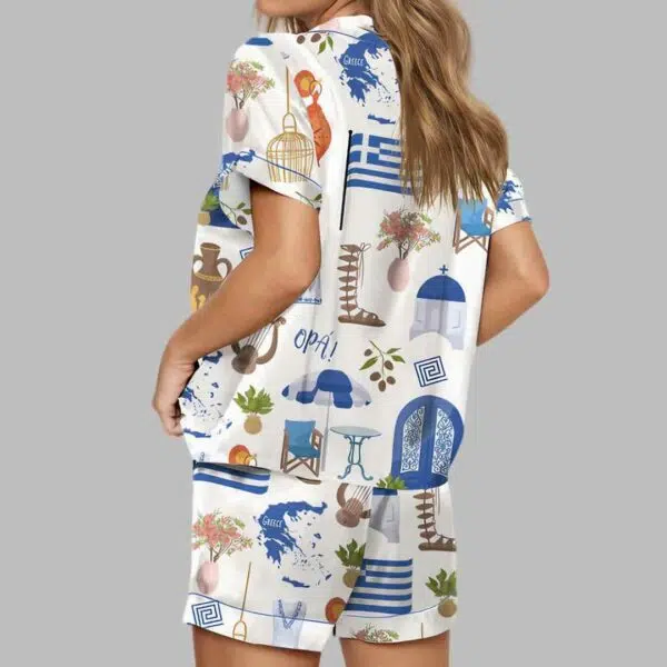 Greece Travel Pajama Set 3