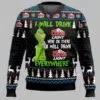 Grnch I Will Drink Coors Light Everywhere Ugly Christmas Sweater 1