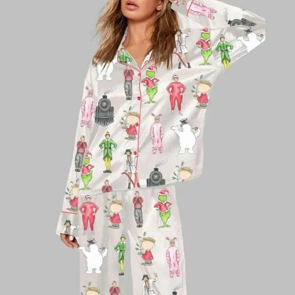 Grnch Shitter Full Christmas Movies Pajama Set 2