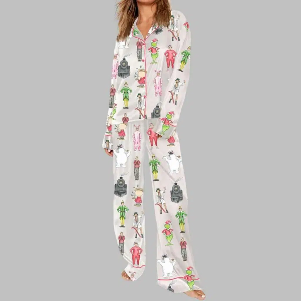 Grnch Shitter Full Christmas Movies Pajama Set 3