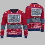 Happy Hanukcat Hanukkah Christmas Ugly Sweater