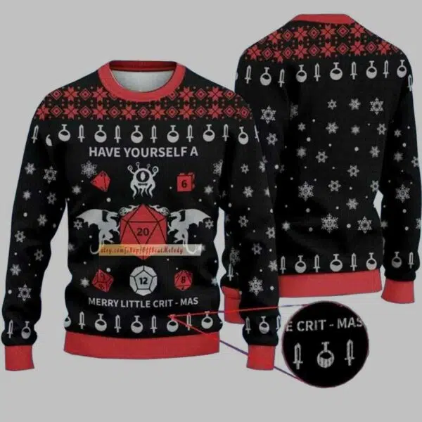 Have Yourself A Merry Little Crit Mas Ugly Christmas Sweater 2