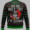 Ho Ho Holy Shit I'm Drunk Santa Claus Ugly Christmas Sweater 1