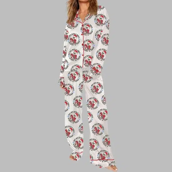 Ho Ho Holy What A Year Christmas Pajama Set 3