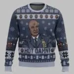 Hot Damn Captain Raymond Holt Brooklyn Nine-Nine Ugly Christmas Sweater