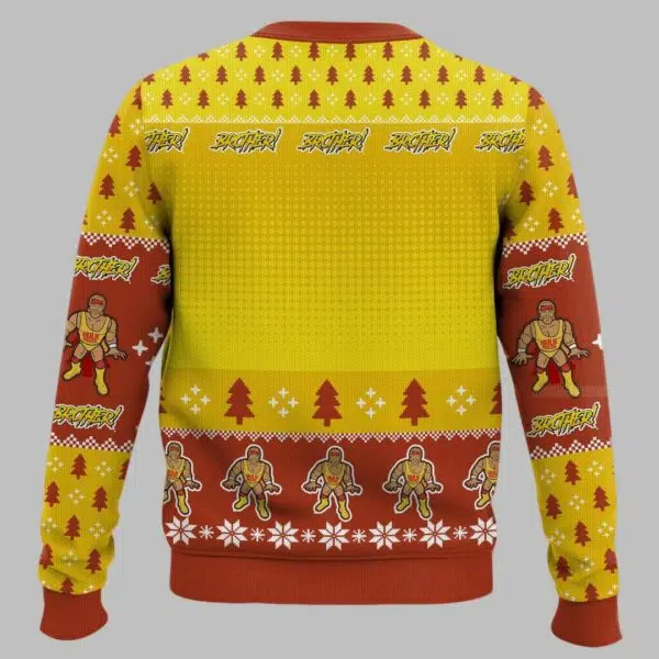 Hulkamania Hulk Hogan WWE Ugly Christmas Sweater 3