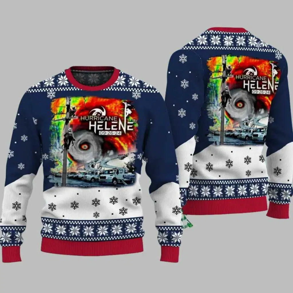 Hurricane Helena 2024 Ugly Christmas Sweater 2