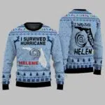 I Survived Hurricane Helene 2024 Florida Ugly Christmas Sweater