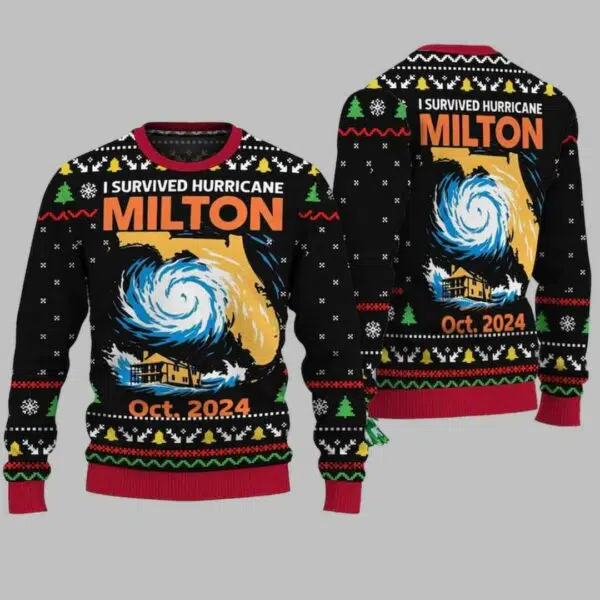 I Survived Hurricane Milton Storm 2024 Ugly Sweater 3