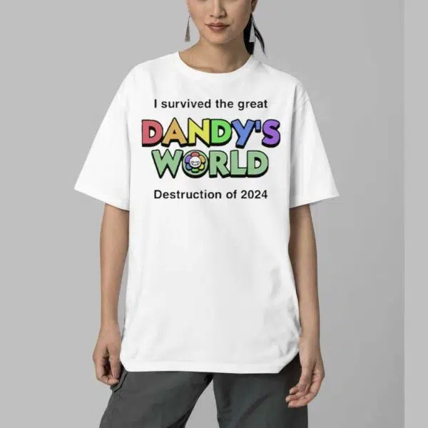 I Survived The Great Dandys World Destruction Of 2024 Shirt 5