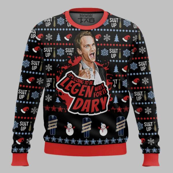 It's Going To Be Legen Wait For It Dary Ugly Christmas Sweater 3